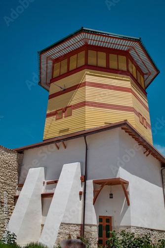 Photography The Falcon Tower of the Khan’s Palace in Bakhchisaray on a clear, sunny day