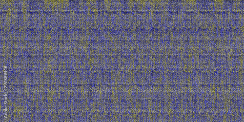 Abstract dark blue and yellow textured background, with a woven, fabric pattern and, a grainy distressed, surface finish for use