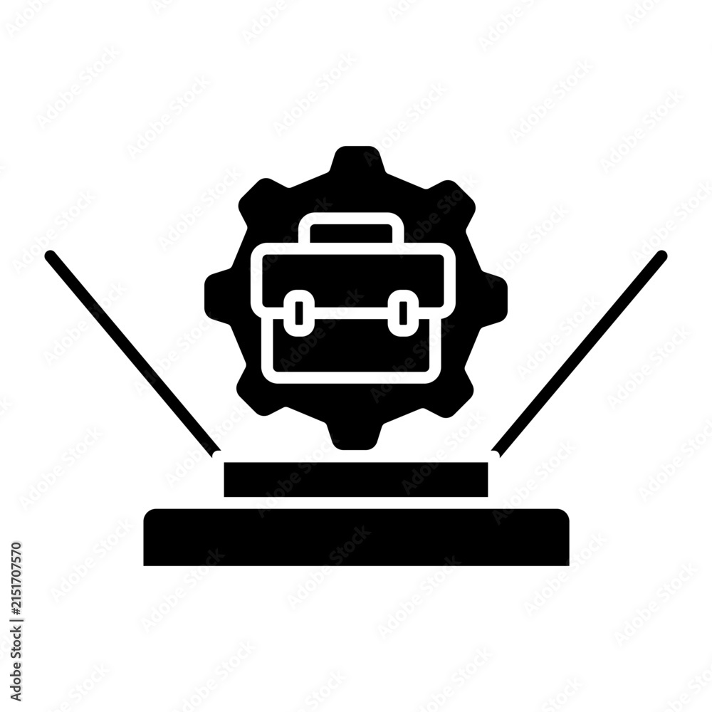 Fototapeta premium gear Solid icon
