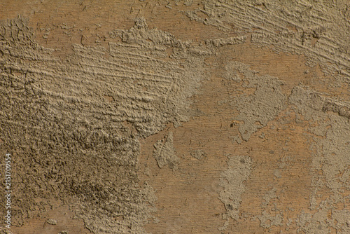 Design of textured wall with plaster showing various patterns and color tones