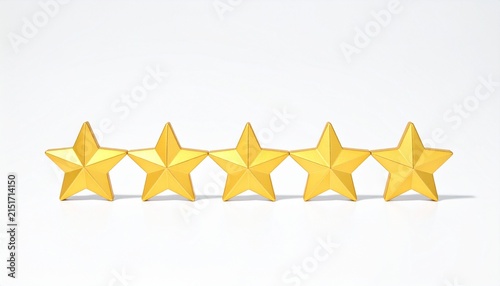 Five gold stars representing perfect rating