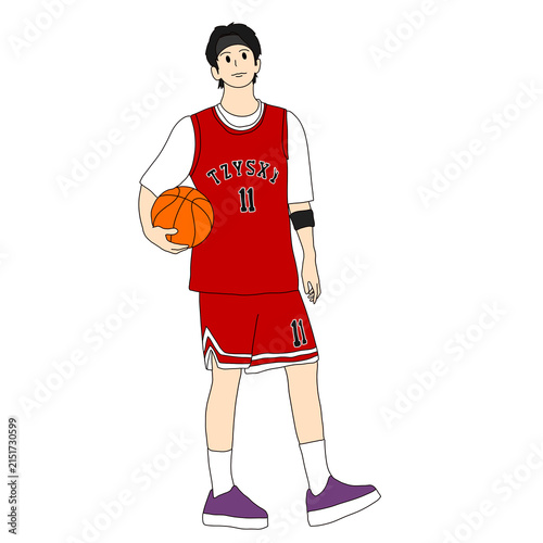 basketball player with ball