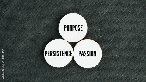 Fotografie 3 Ps of Leadership: Purpose, Passion and Persistence word