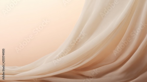 Soft Fabric Flowing in Gentle Curves.