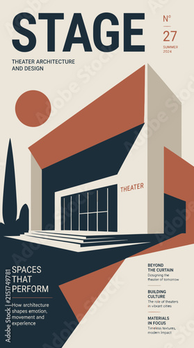 Modern Theater Architecture Design Geometric Style