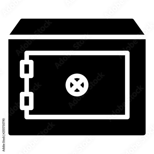 Secure Storage Box Glyph Icon