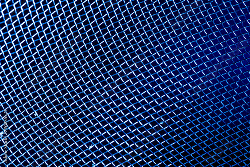 Obraz na plátně Object Collection - Abstract Mesh Structure - Blue Geometric Pattern Background