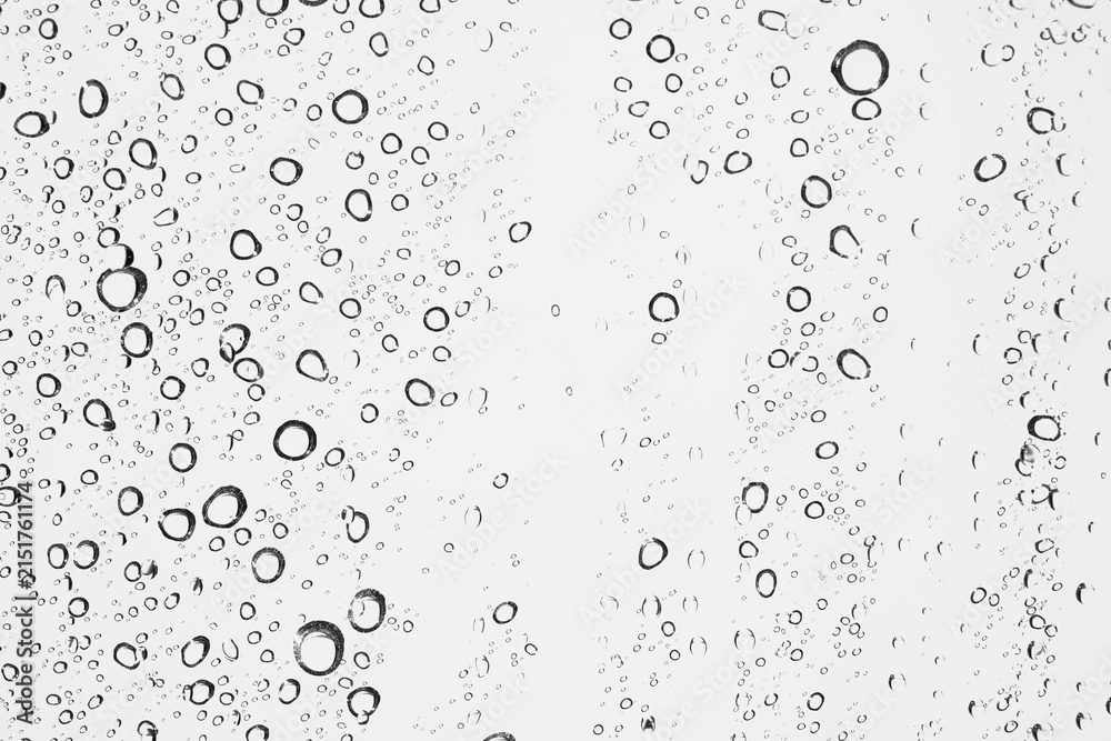 Fototapeta premium Water droplets texture overlay on glass