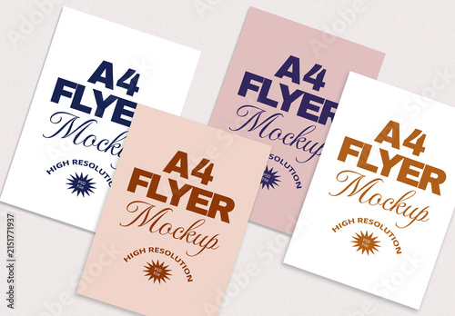 Professional Multiple Flyer Presentation Mockup