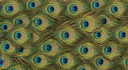 ose up of beautiful peacock feathers pattern