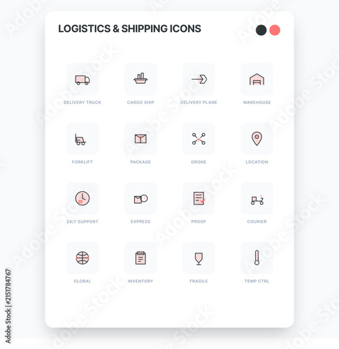 Logistics & Shipping Icons