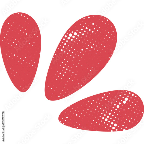 Abstract Red Halftone Design Elements