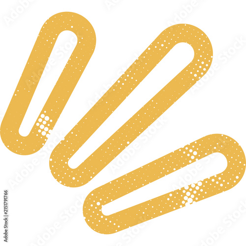 Yellow Halftone Abstract Graphic Shapes