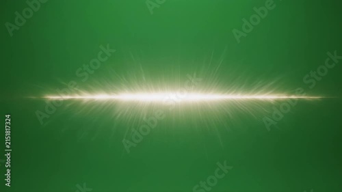 Golden Lens Flare Streaks Across Green Screen Background with Subtle Motion