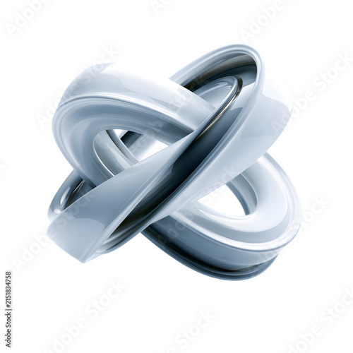 3d silver chain
