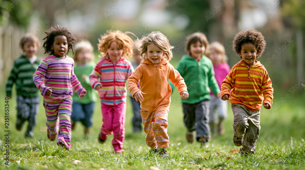 Fototapeta premium children_having_fun_in_park