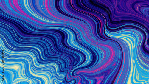 Abstract Fluid Wave Background with Vibrant Blue and Purple Swirls