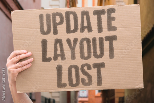 Foto "Update layout lost" A small redesign makes a familiar program unfamiliar
