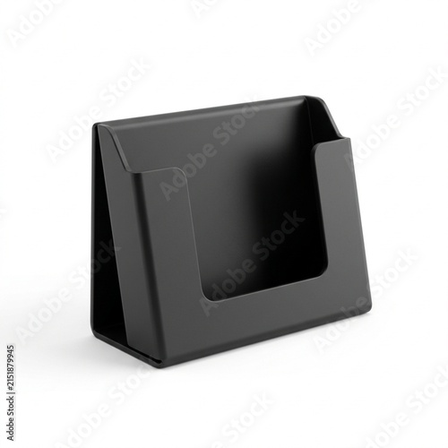 Business Card Holder Isolated on White Solid Background, Professional Office Accessory for Financial Planning, Management, and Corporate Work
