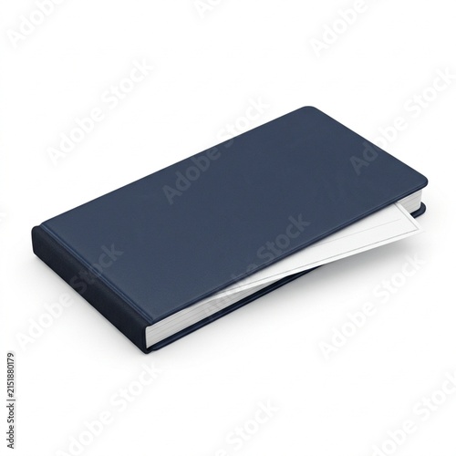 Checkbook Isolated on White Solid Background, Professional Office Accessory for Financial Planning, Management, and Corporate Work
