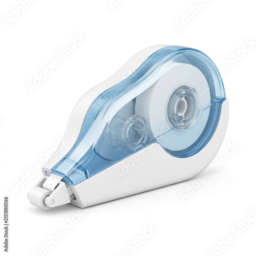Correction Tape Isolated on White Solid Background, Professional Office Accessory for Financial Planning, Management, and Corporate Work

