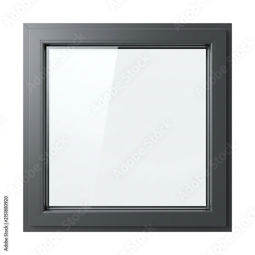 Double Glazed Window Isolated on White Solid Background, High Quality Construction Material for Architectural Design and Home Improvement
