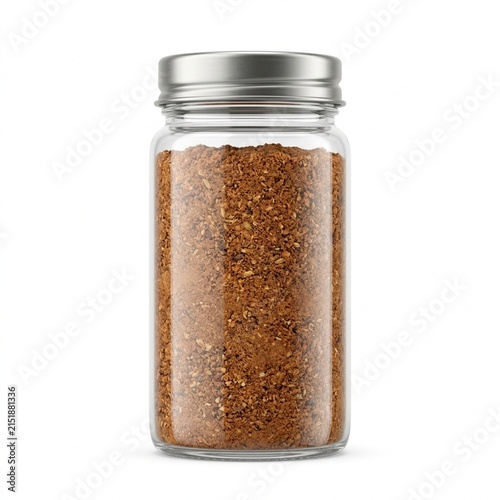 Five Spice Powder Isolated on White Solid Background, Natural Ingredient for Healthy Cooking, Culinary Recipes, and Food Photography
