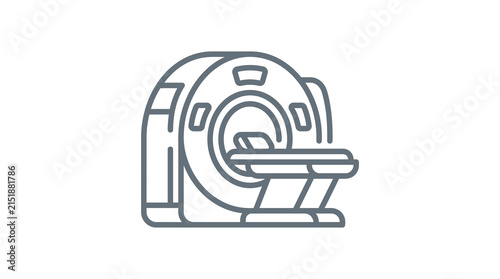 Detailed medical scanner icon for radiology departments.