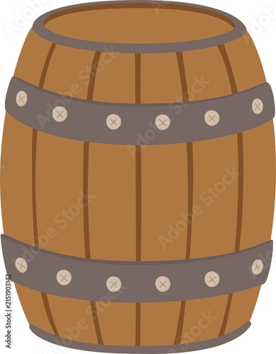 old wooden barrel