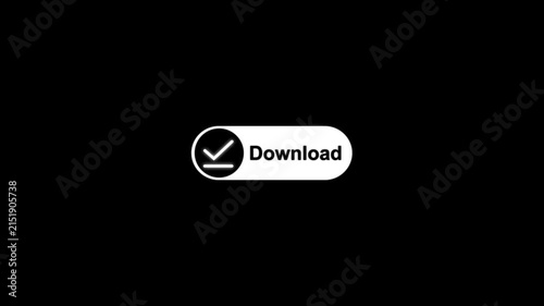 Download menu icon animation for web and mobile, flat UI design download icon.