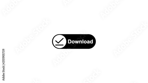 Download menu icon animation for web and mobile, flat UI design download icon.
