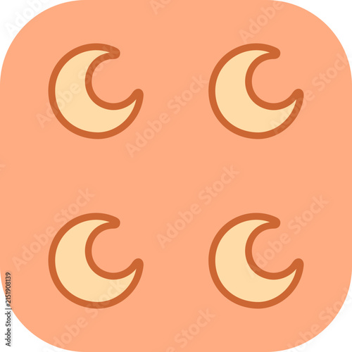 Bild auf Leinwand Moon Phases Vector Icon