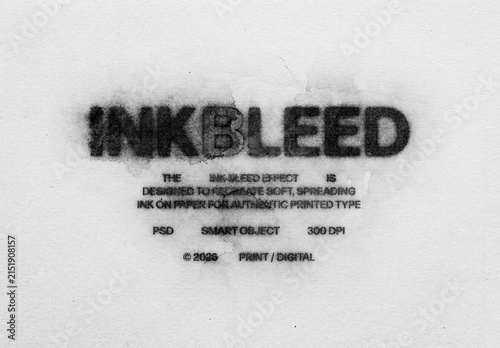 Ink Bleed Mockup For Branding And Print Design