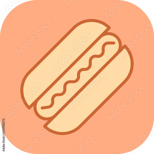 Tapety artystyczne Hot Dog Vector Icon