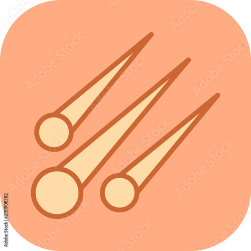 Tapety artystyczne Meteor Shower Vector Icon