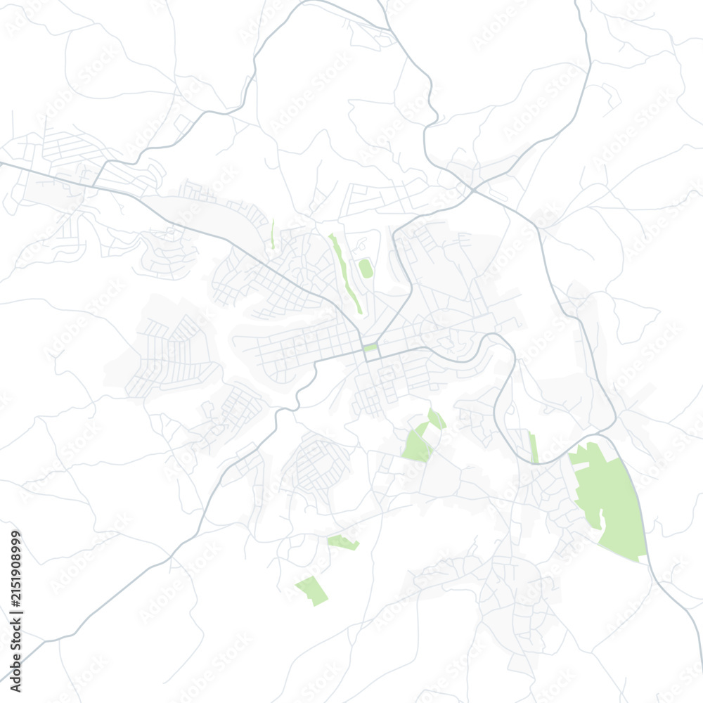 Naklejka premium Minimal vector city map of Gitega with streets, districts and road network