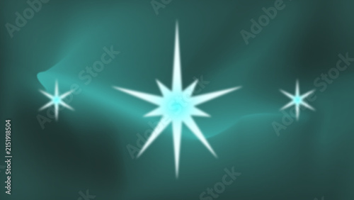 Teal sparkle star glowing abstract background