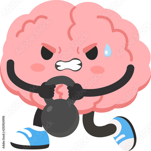 Canvastavla Brain Character Lifting Kettlebell for Mental Training Concept