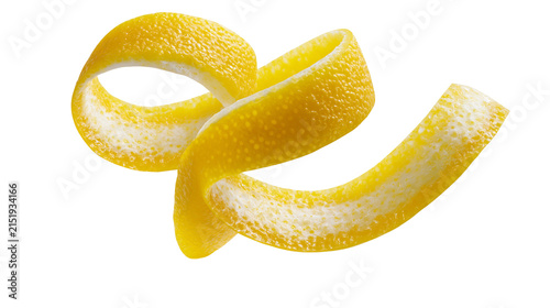 Картината върху платно Yellow lemon zest spiral with white pith