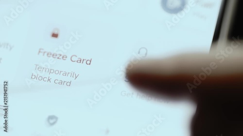 freeze card and contact support controls protect customer account