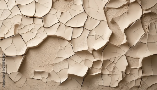 A Minimalist Abstract Background Featuring Organic Fractures On A Cream Colored Vintage Wall Stucco