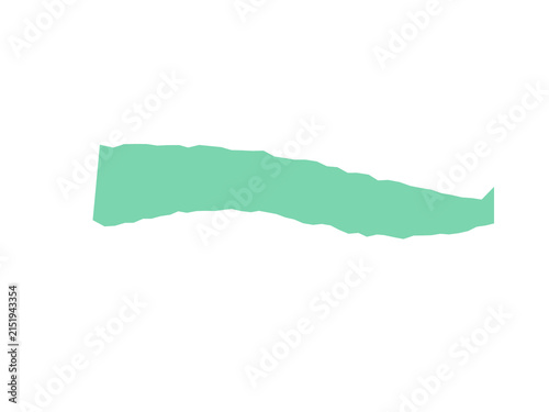 Obraz na plátně A single jagged mint green paper strip centered on a black background