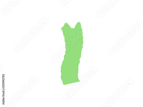 фотографія A Simple Flat Light Green Silhouette Map of the Country of Togo