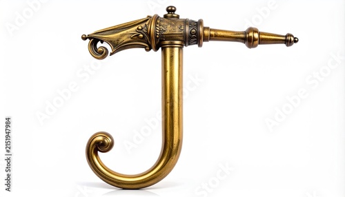 Decorative Brass Umbrella Hook Handle Vintage Curved Hook