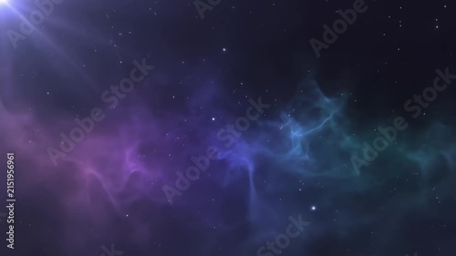Purple and blue cosmic nebula space background.