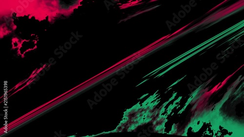 Dynamic abstract paint swirl animation showcasing vibrant pink and green organic textures with grunge effects, suitable for futuristic visuals, VJ performances, and media production.