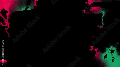 Colorful liquid watercolor motion background with flowing pink and green textures, perfect for music visuals, creative presentations, video backdrops, and abstract digital displays.