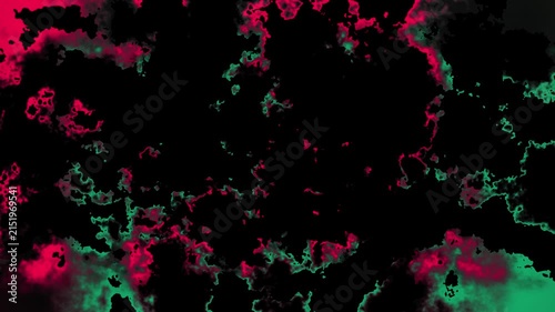 Abstract Neon Liquid Marble Background with Vibrant Pink and Teal Green Fluid Textures Flowing Across Dark Surface, Organic Color Blend Design Perfect for Motion Graphics, VJ Loops, Digital Art and Cr