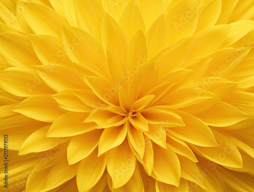Vibrant yellow flower petals radiate from a central bloom in a close-up, abstract view