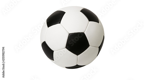 Classic black and white soccer ball